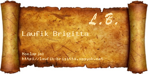 Laufik Brigitta névjegykártya